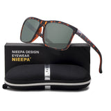 NIEEPA Men's Driving Sports Polarized Sunglasses Square Wayfarer Plastic Frame Glasses NUS1007