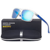 NIEEPA Men's Driving Sports Polarized Sunglasses Square Wayfarer Plastic Frame Glasses NUS1007
