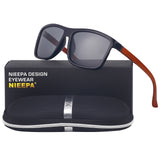NIEEPA Men's Driving Sports Polarized Sunglasses Square Wayfarer Plastic Frame Glasses NUS1007