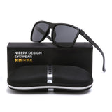 NIEEPA Men's Driving Sports Polarized Sunglasses Square Wayfarer Plastic Frame Glasses NUS1007