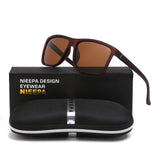 NIEEPA Men's Driving Sports Polarized Sunglasses Square Wayfarer Plastic Frame Glasses NUS1007