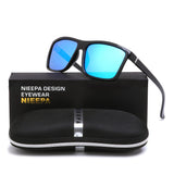 NIEEPA Men's Driving Sports Polarized Sunglasses Square Wayfarer Plastic Frame Glasses NUS1007
