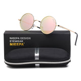 NIEEPA John Lennon Vintage Round Polarized Hippie Sunglasses Small Circle Sun Glasses NP1002