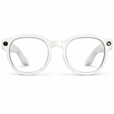 Round AI Camera Glasses with Three-Lens Set and App Translation