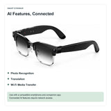 Half-Rim AI Camera Glasses with 8MP Camera and App Translation