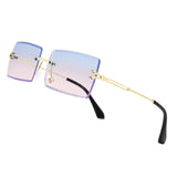 Y2K Rimless Rectangle Sunglasses