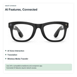 AI Camera Glasses with Charging Case and App-Assisted Translation