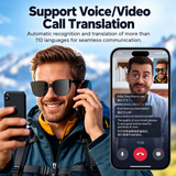 Smart Bluetooth Sunglasses with AI Translation, Calls, Music and Phone Camera Control