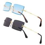 Y2K Rimless Rectangle Sunglasses