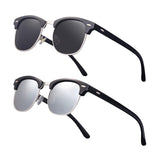 NIEEPA 1006 Classic Semi-Rimless Polarized Sunglasses - 2-Pack