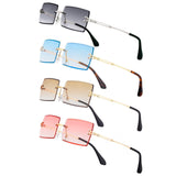 Y2K Rimless Rectangle Sunglasses