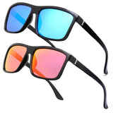 NIEEPA Men's Driving Sports Polarized Sunglasses Square Wayfarer Plastic Frame Glasses NUS1007