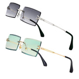 Y2K Rimless Rectangle Sunglasses