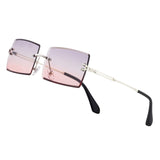Y2K Rimless Rectangle Sunglasses