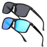 NIEEPA Men's Driving Sports Polarized Sunglasses Square Wayfarer Plastic Frame Glasses NUS1007
