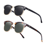 NIEEPA 1006 Classic Semi-Rimless Polarized Sunglasses - 2-Pack