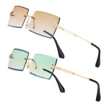 Y2K Rimless Rectangle Sunglasses