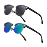 NIEEPA 1006 Classic Semi-Rimless Polarized Sunglasses - 2-Pack
