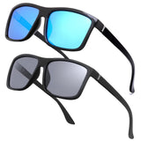 NIEEPA Men's Driving Sports Polarized Sunglasses Square Wayfarer Plastic Frame Glasses NUS1007