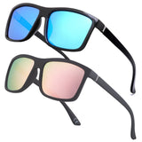 NIEEPA Men's Driving Sports Polarized Sunglasses Square Wayfarer Plastic Frame Glasses NUS1007