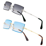 Y2K Rimless Rectangle Sunglasses