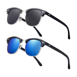 NIEEPA 1006 Classic Semi-Rimless Polarized Sunglasses - 2-Pack