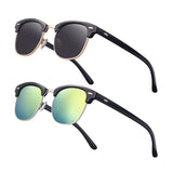 NIEEPA 1006 Classic Semi-Rimless Polarized Sunglasses - 2-Pack