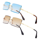 Y2K Rimless Rectangle Sunglasses