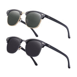 NIEEPA 1006 Classic Semi-Rimless Polarized Sunglasses - 2-Pack