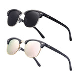 NIEEPA 1006 Classic Semi-Rimless Polarized Sunglasses - 2-Pack