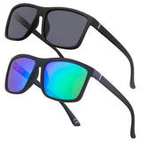 NIEEPA Men's Driving Sports Polarized Sunglasses Square Wayfarer Plastic Frame Glasses NUS1007