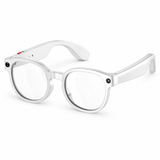 Round AI Camera Glasses with Three-Lens Set and App Translation