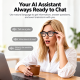 AI Translation Smart Glasses with 8MP Camera, Bluetooth Calls and Voice Assistant