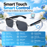 Bluetooth Smart Glasses with Auto On/Off Spring Hinge for Music and Calls