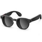 Round AI Camera Glasses with Three-Lens Set and App Translation