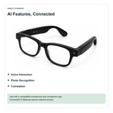 AI Camera Glasses with Interchangeable Lenses and App Translation