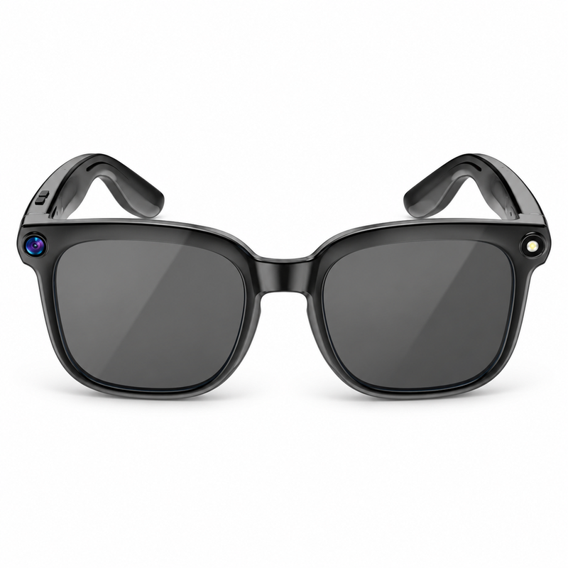 8MP AI Camera Glasses with App Translation and Bluetooth Audio
