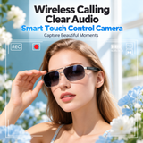 Bluetooth Smart Glasses with Auto On/Off Spring Hinge for Music and Calls