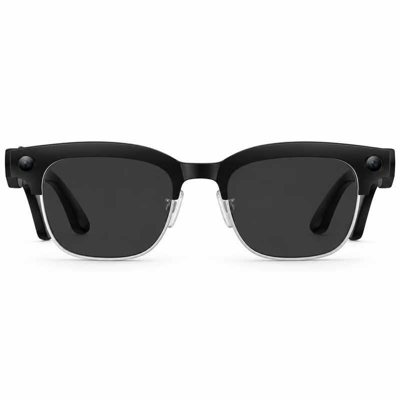 Half-Rim AI Camera Glasses with 8MP Camera and App Translation