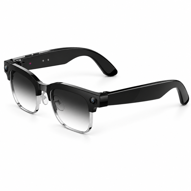 Half-Rim AI Camera Glasses with 8MP Camera and App Translation