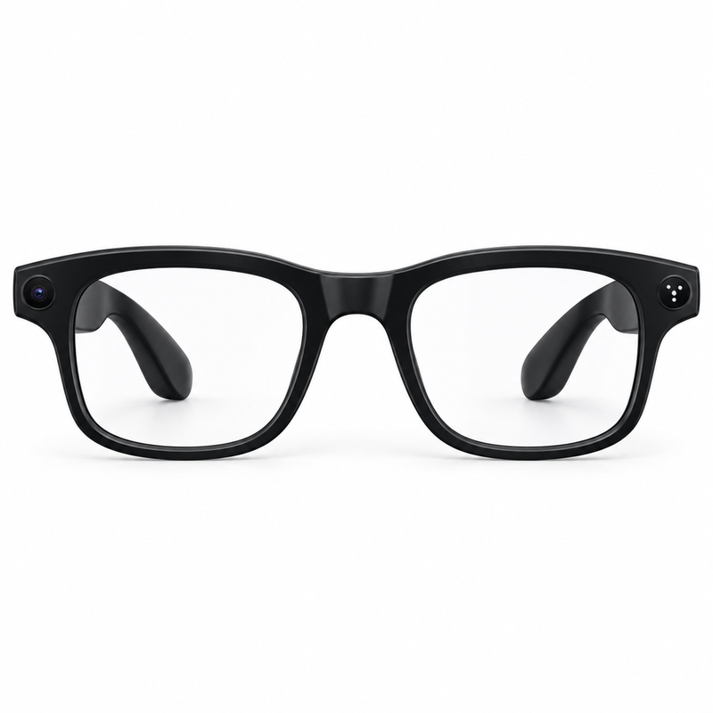 AI Camera Glasses with Interchangeable Lenses and App Translation