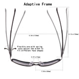 NIEEPA Polarized Aviator Sunglasses For Men Women Half Frame Spring Hinges Sun Glasses UV400