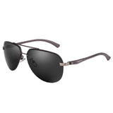 NIEEPA Polarized Aviator Sunglasses For Men Women Half Frame Spring Hinges Sun Glasses UV400