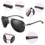 NIEEPA Polarized Aviator Sunglasses For Men Women Half Frame Spring Hinges Sun Glasses UV400