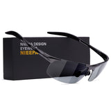 NIEEPA Photochromatic Mens Al-Mg Sports Polarized Sunglasses For Driving Ride Cycling Metal Unbreakable Frame Glasses