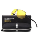 NIEEPA Men Polarized Sunglasses Fashion Brand Rimless Driving Sun Glasses Outdoor Goggle