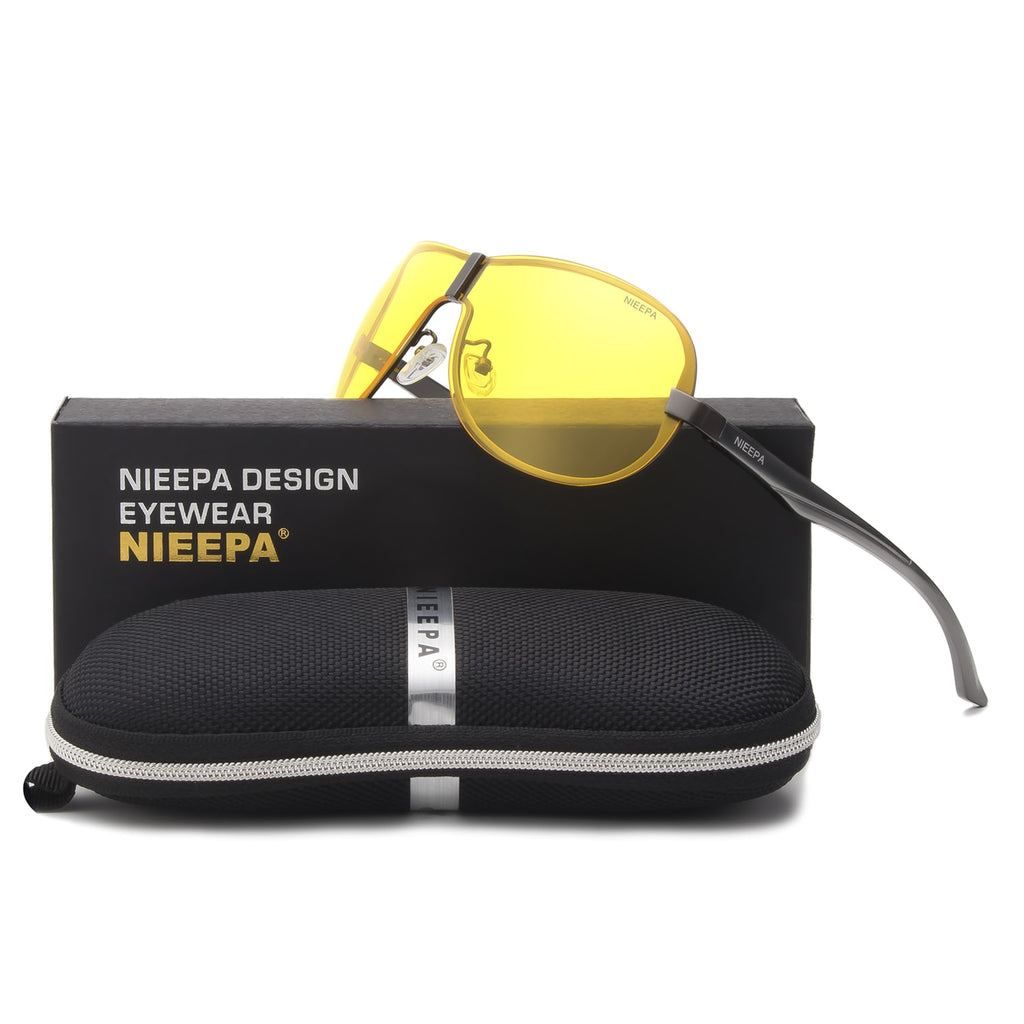 NIEEPA Men Polarized Sunglasses Fashion Brand Rimless Driving Sun Glas NIEEPA Sunglasses Store